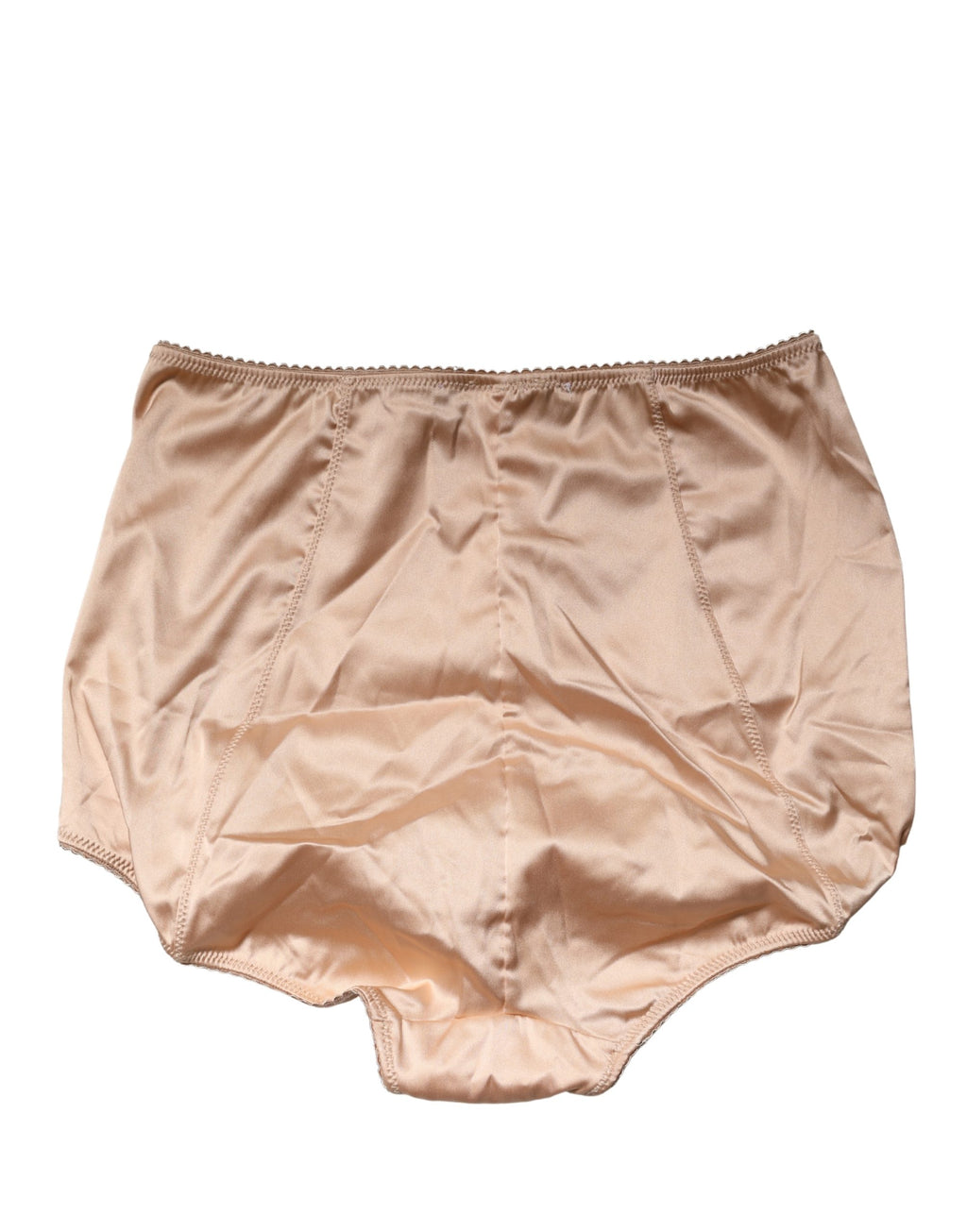Culotte haute en soie et mélange de tissus beige de Dolce & Gabbana, style élégant et confortable.