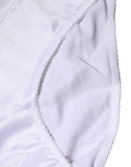 Culotte blanche en soie extensible à taille moyenne Dolce & Gabbana, sous-vêtements confortables et élégants pour femmes