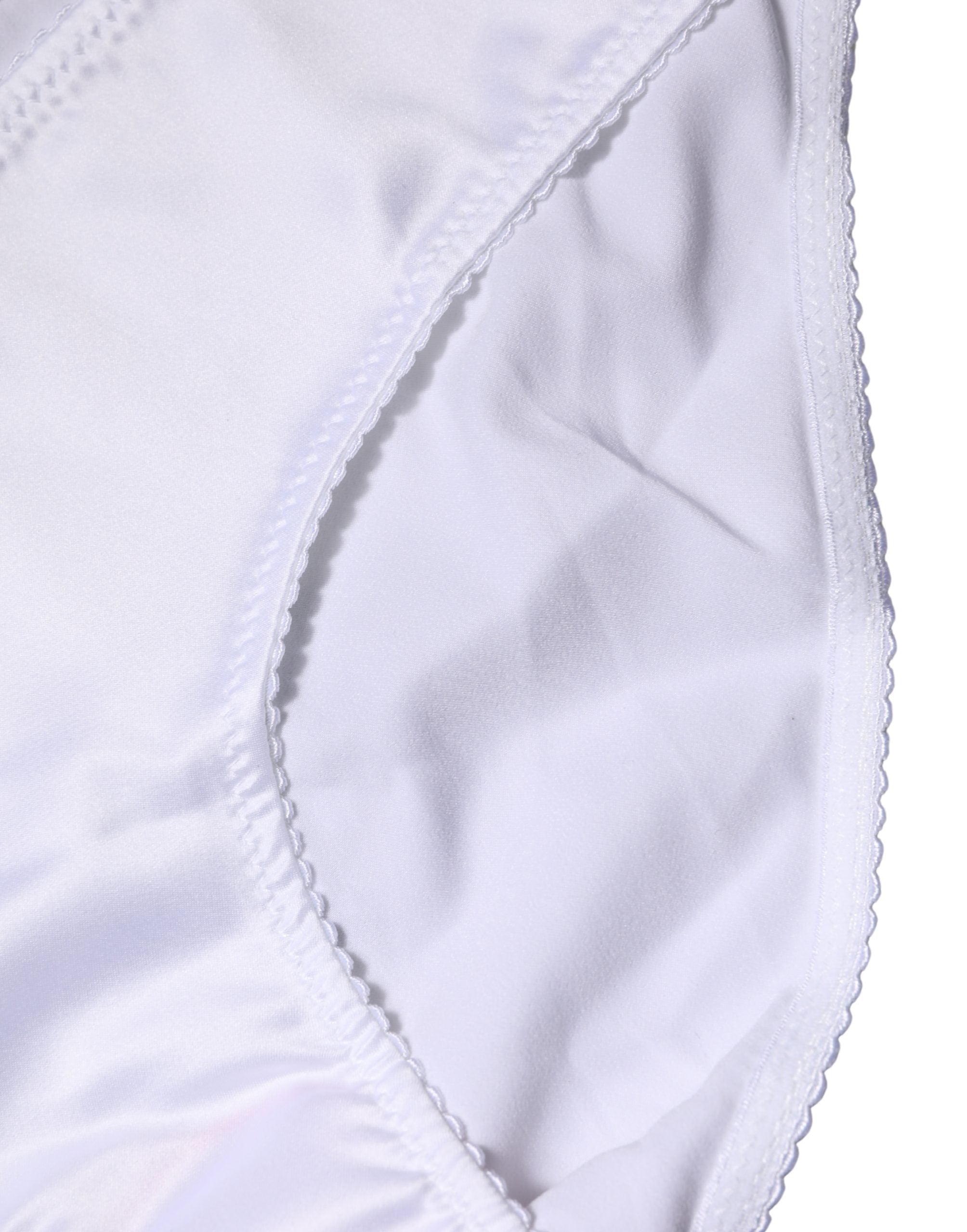 Culotte blanche en soie extensible à taille moyenne Dolce & Gabbana, sous-vêtements confortables et élégants pour femmes