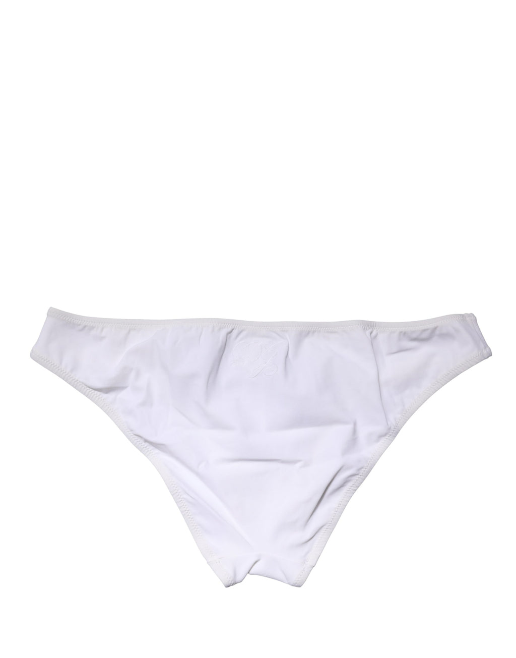 Culotte blanche en nylon extensible à taille moyenne Dolce & Gabbana, sous-vêtements confortables et élégants.
