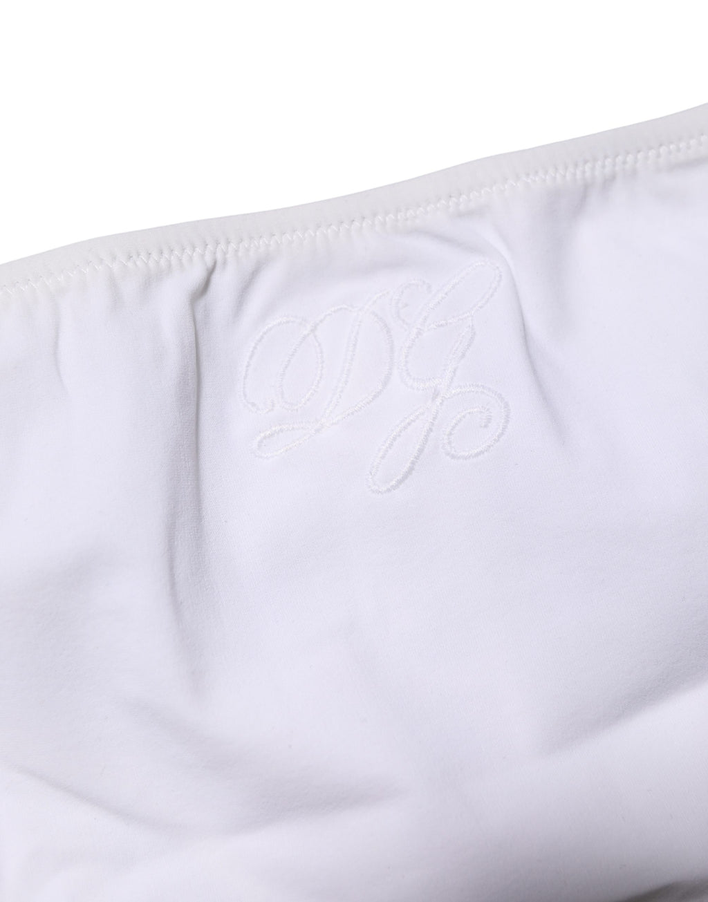 Culotte blanche en nylon extensible à taille moyenne de Dolce & Gabbana, sous-vêtements confortables et élégants.