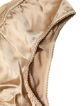 Culotte beige en soie extensible Dolce & Gabbana, taille mi-hauteur, sous-vêtements élégants pour femmes.