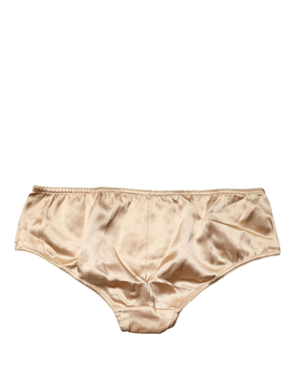 Culotte beige en soie extensible Dolce & Gabbana, taille mi-hauteur, sous-vêtements confortables et élégants pour femmes
