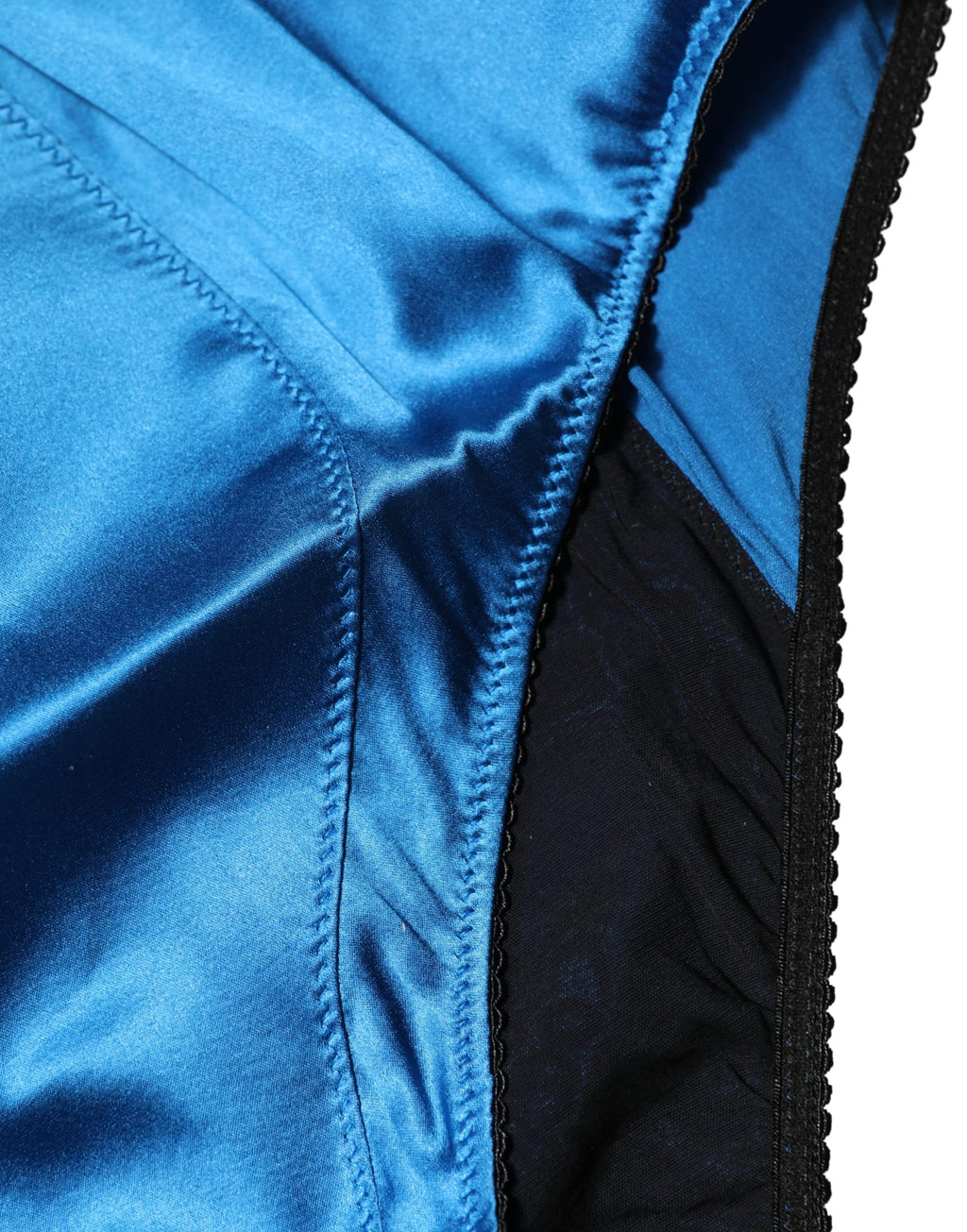 Culotte haute en soie et mélange de tissus Dolce & Gabbana, sous-vêtements bleus élégants, taille haute et confort.