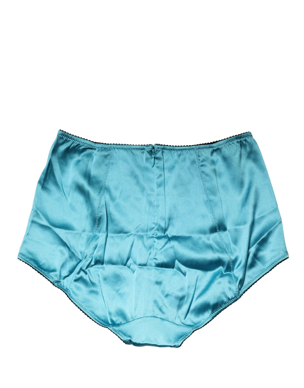 Culotte haute en soie mélangée bleue de marque Dolce & Gabbana, sous-vêtements féminins élégants et confortables.