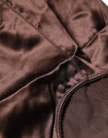Culotte haute en soie mélangée brun Dolce & Gabbana, sous-vêtement féminin élégant et confortable.