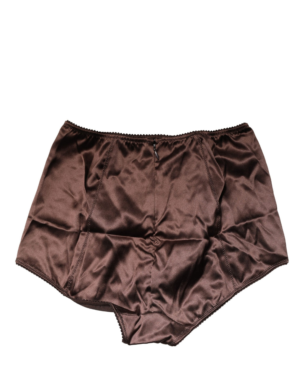 Culotte haute en soie mélangée marron de Dolce & Gabbana, sous-vêtements élégants et confortables pour femme.
