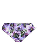 Culotte Dolce & Gabbana à fleurs multicolores, taille moyenne, sous-vêtements féminins élégants, tissu doux et confortable.
