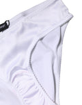 Culotte blanche en soie stretch à taille moyenne de Dolce & Gabbana, vêtement d'intérieur élégant et confortable.
