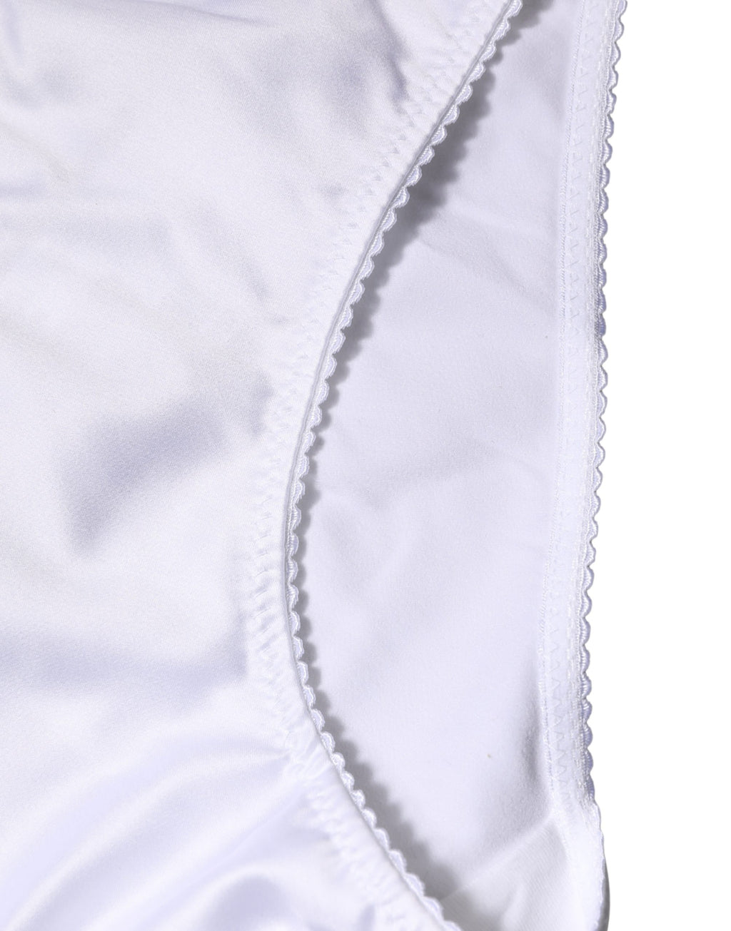 Culotte blanche en soie extensible Dolce & Gabbana, taille mi-haute, sous-vêtements féminins élégants et confortables