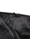 Culotte haute en soie mélangée noire de Dolce & Gabbana, sous-vêtements élégants et confortables.