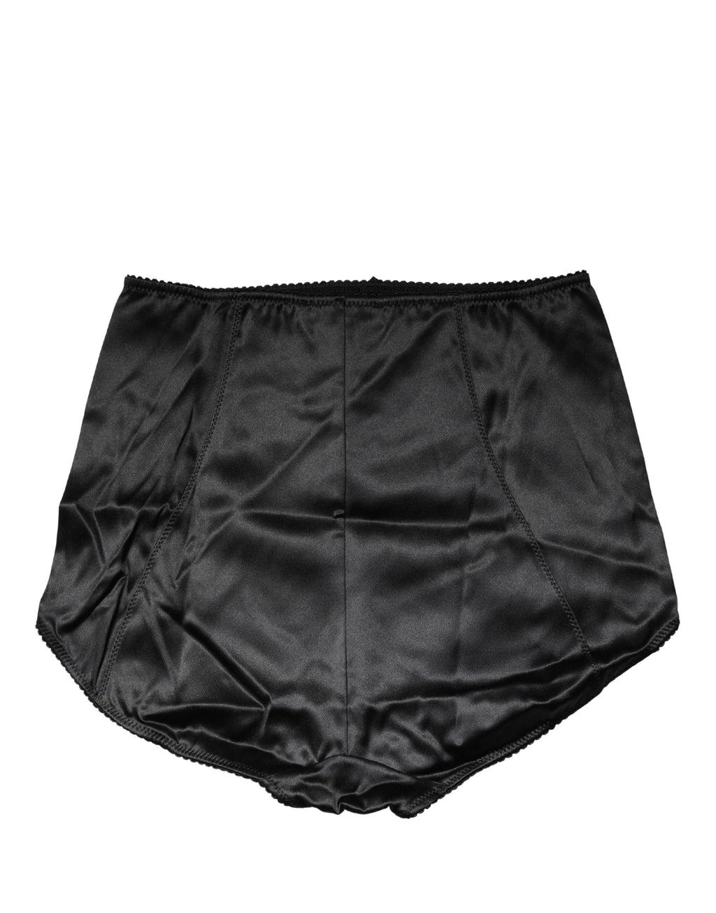 Culotte haute en soie mélangée noire de Dolce & Gabbana, sous-vêtements élégants et confortables pour femme.