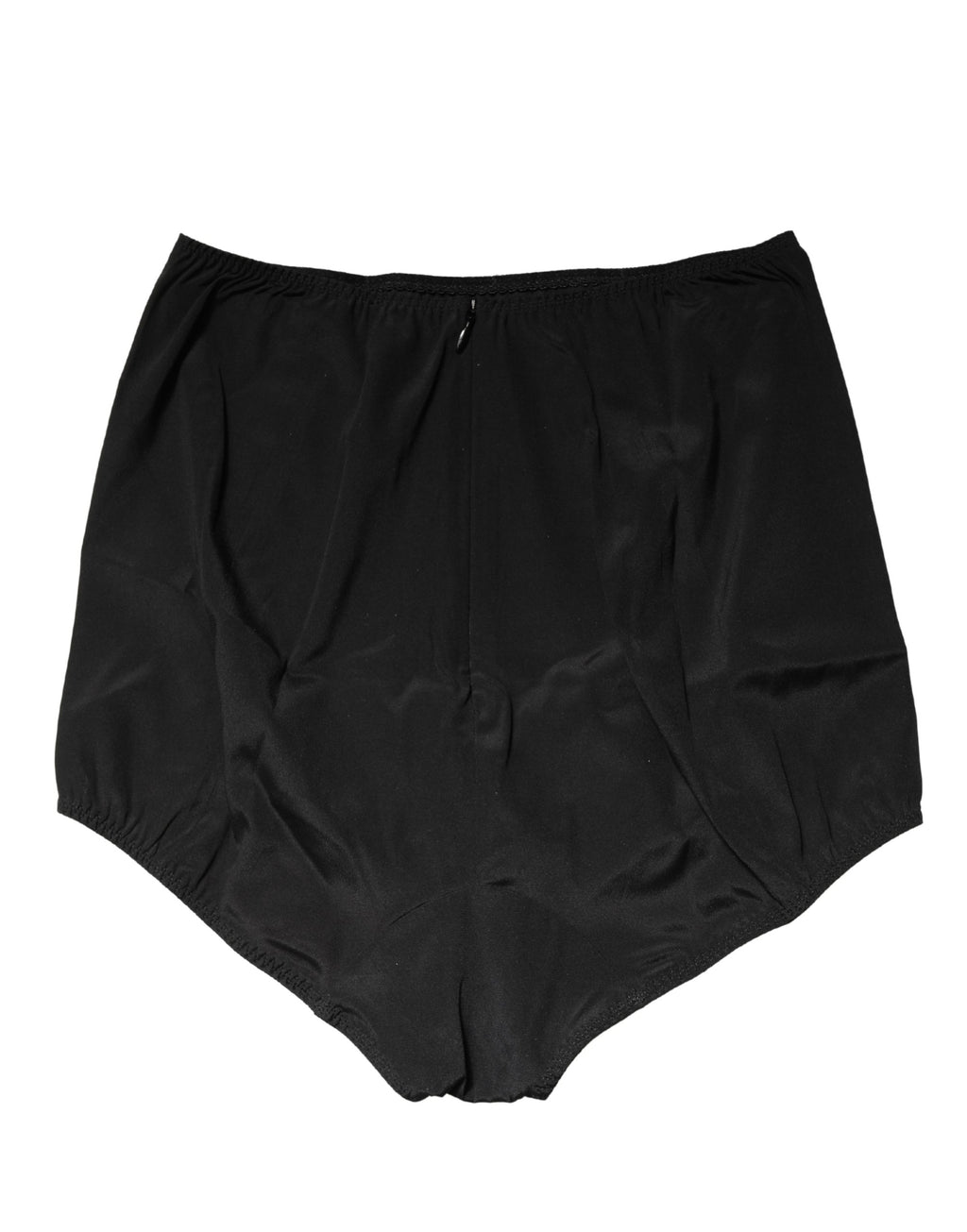Culotte haute en soie mélangée noire de Dolce & Gabbana, sous-vêtements élégants et ajustés pour femme.