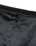 Culotte haute en soie mélangée noire de Dolce & Gabbana, sous-vêtement féminin élégant et taille haute.