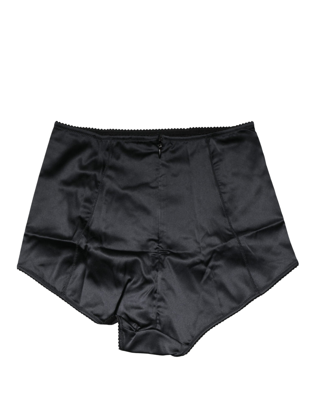 Culotte haute en soie mélangée noire de Dolce & Gabbana, sous-vêtements féminins élégants et sophistiqués.