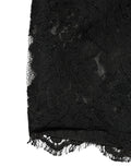 Soutien-gorge bandeau en dentelle noire de Dolce & Gabbana, sous-vêtements élégants et ajustés, vue de face.