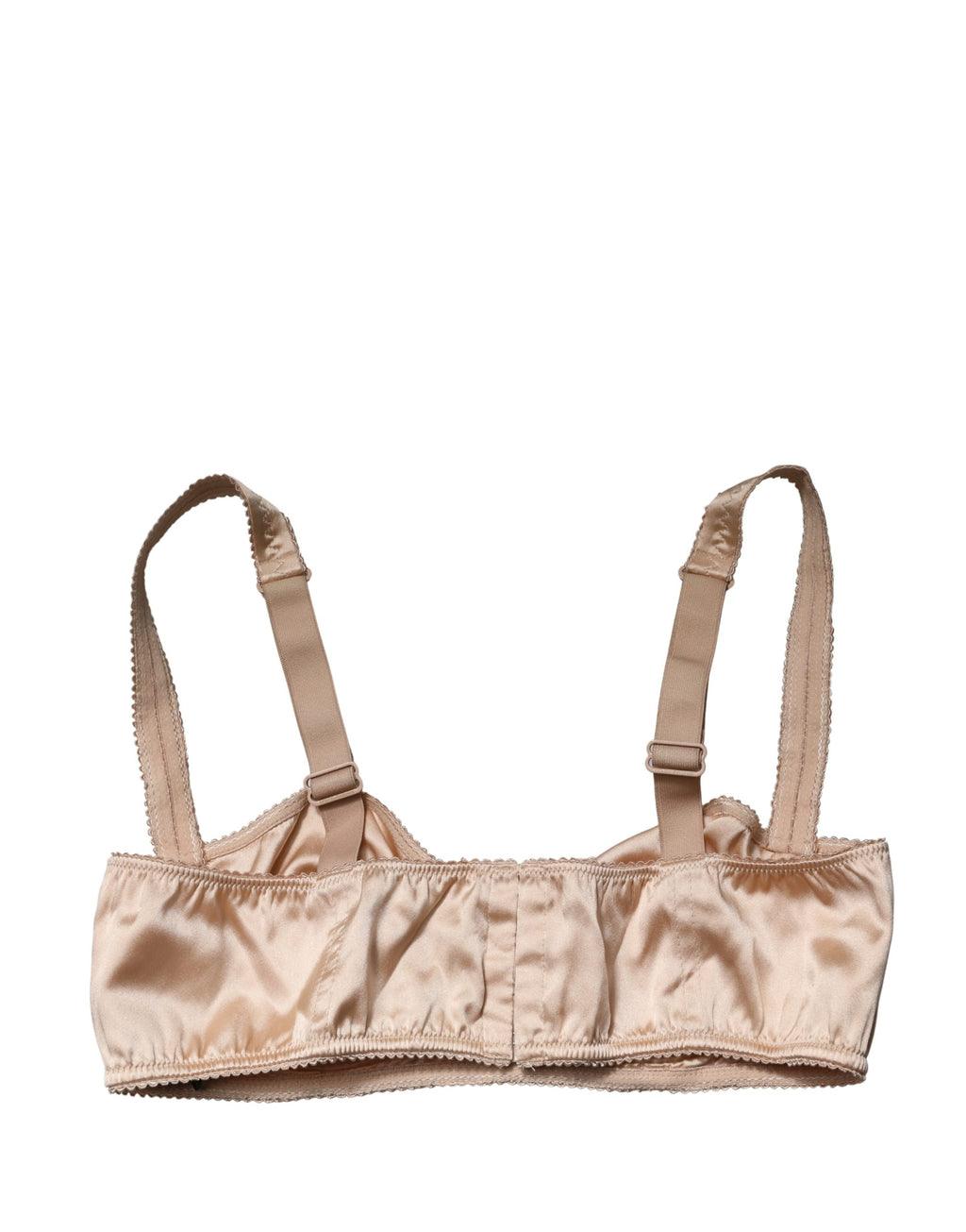 Soutien-gorge balconnet beige Dolce & Gabbana avec armatures semi-rembourrées et design élégant visible sur l’image.