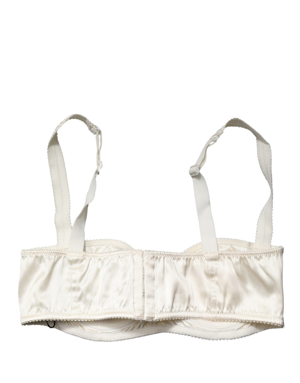 Soutien-gorge balconnet Dolce & Gabbana blanc cassé avec armatures, design semi-rembourré et élégant sous-vêtements femme.