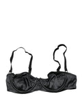 Soutien-gorge balconnet Dolce & Gabbana noir à armatures semi-rembourré, sous-vêtements élégants et sophistiqués.