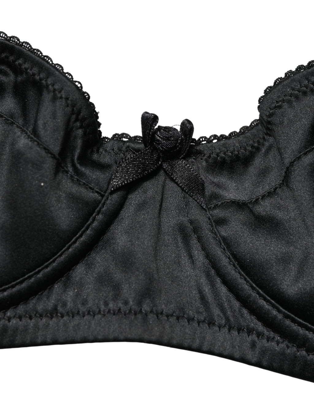 Soutien-gorge balconnet noir Dolce & Gabbana avec armatures semi-rembourrées et design élégant.