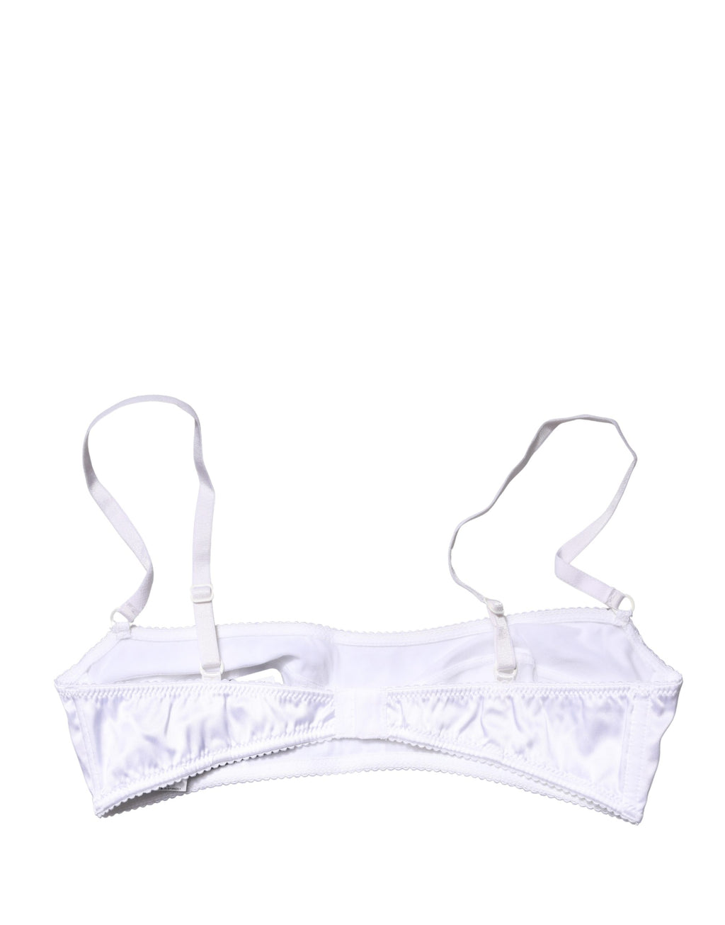 Soutien-gorge balconnet blanc Dolce & Gabbana avec armatures, semi-rembourré, style élégant et feminin.