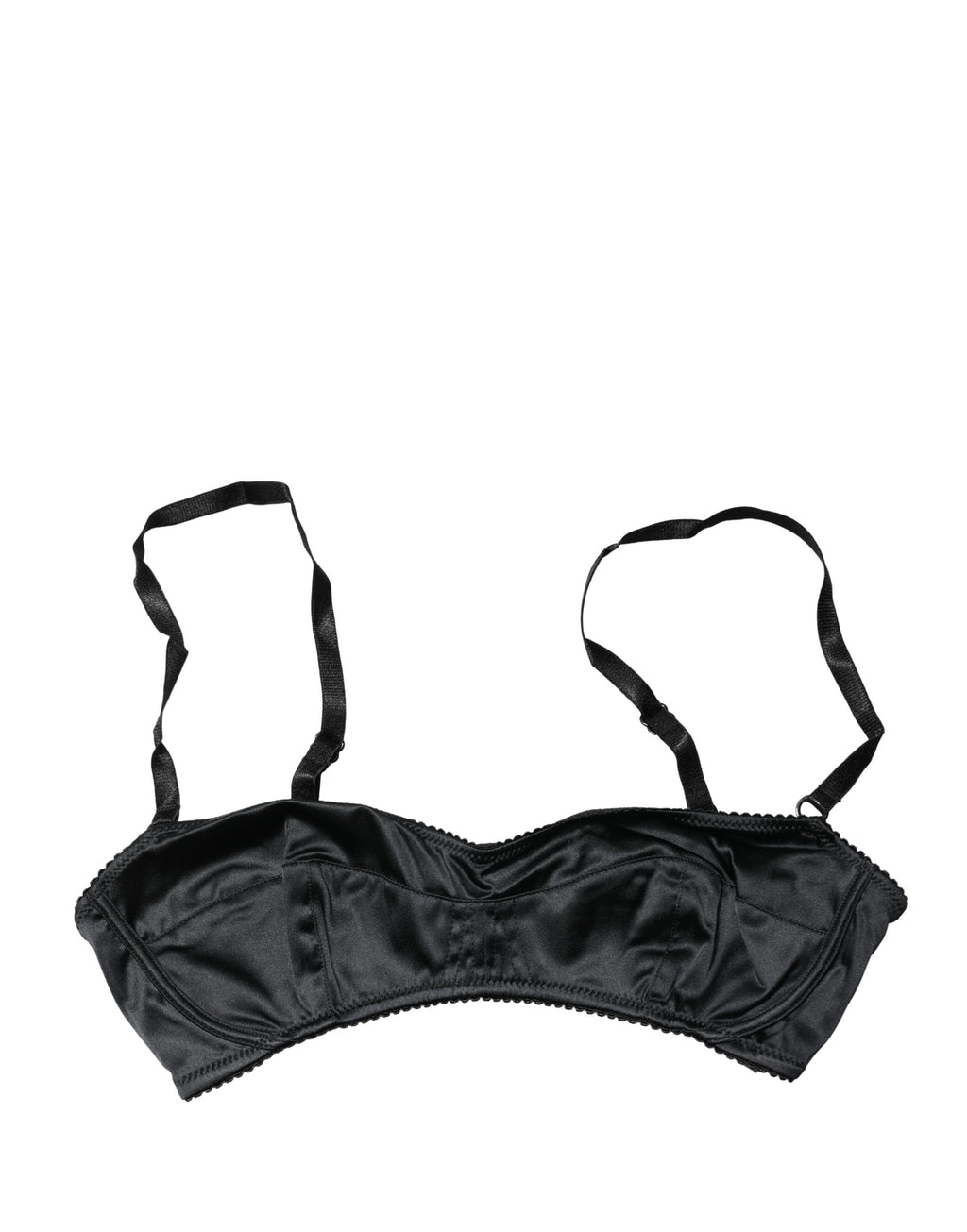 Soutien-gorge Balconette noir Dolce & Gabbana avec armatures semi-rembourrées, détails élégants et finition raffinée.