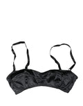 Soutien-gorge Balconette noir Dolce & Gabbana avec armatures semi-rembourrées, détails élégants et finition raffinée.