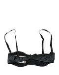 Soutien-gorge balconnet noir Dolce & Gabbana avec armatures semi-rembourrées, design élégant et finitions raffinées.