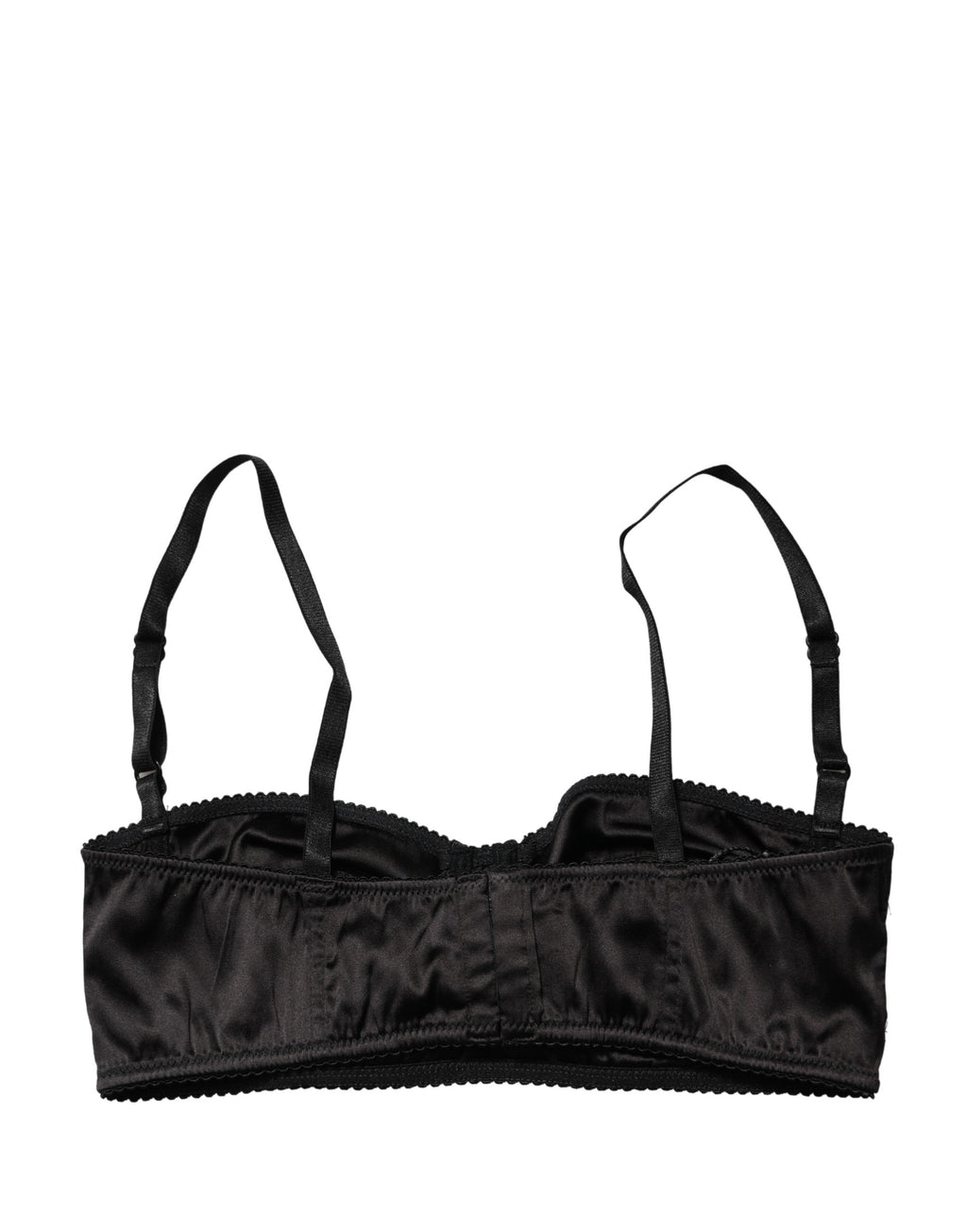 Soutien-gorge balconnet noir Dolce & Gabbana avec armatures semi-rembourrées et design élégant visible sur l'image.