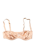 Soutien-gorge balconnet beige Dolce & Gabbana avec armatures, semi-paddé, en lingerie élégante.