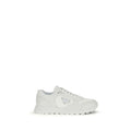 Chaussures de sport blanches Prada en polyamide recyclé, baskets athlétiques élégantes et durables.