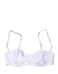 Soutien-gorge balconnet blanc Dolce & Gabbana avec armatures, demi-rembourré, en dentelle élégante.