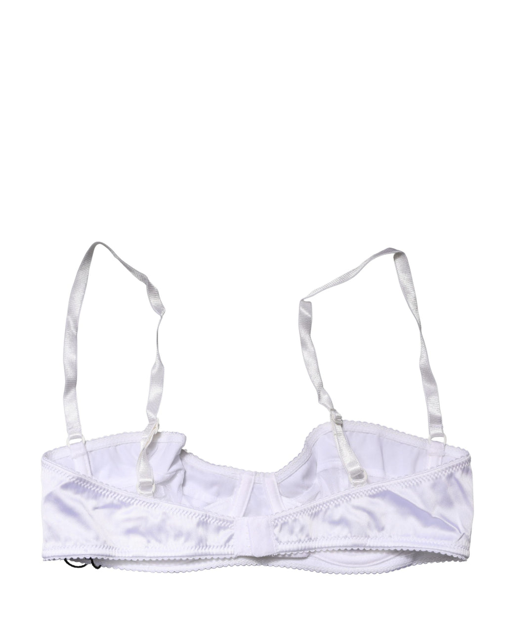 Soutien-gorge balconnet blanc Dolce & Gabbana avec armatures semi-gelées et design élégant visible sur l'image.