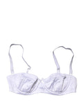 Soutien-gorge balconnet blanc Dolce & Gabbana avec armatures et demi-rembourrage, détails élégants et design sophistiqué.
