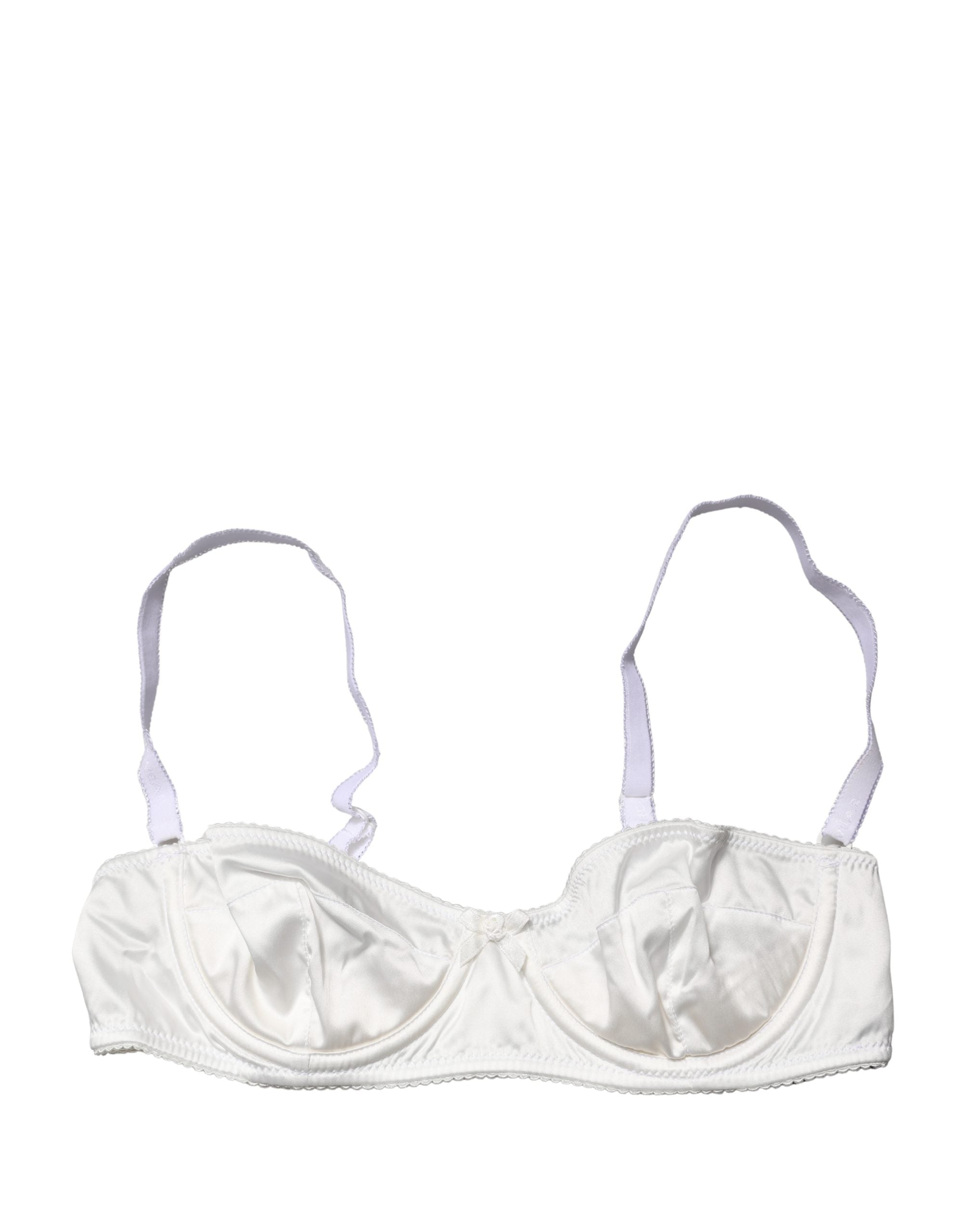 Soutien-gorge balconnet Dolce & Gabbana blanc à demi-rembourrage avec armatures, en dentelle élégante.