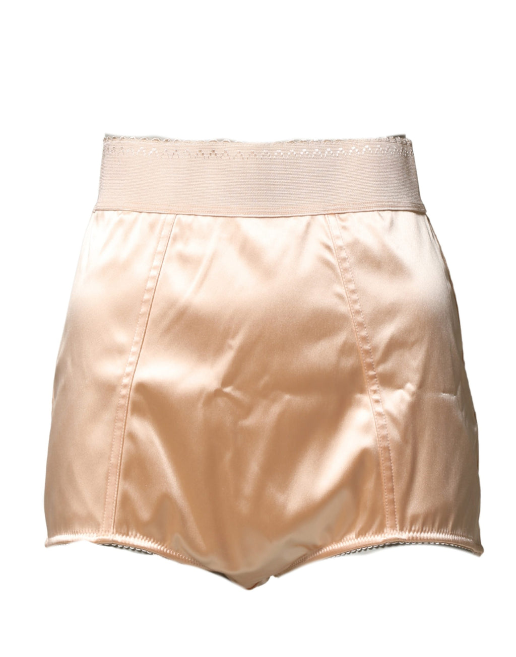 Culotte haute en soie mélangée beige de Dolce & Gabbana, sous-vêtement élégant et confortable pour femmes.