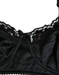 Soutien-gorge balconnet noir Dolce & Gabbana avec armatures semi-rembourrées, style élégant et lingerie raffinée.