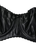 Soutien-gorge balconnet noir Dolce & Gabbana avec armatures semi-rembourrées et design élégant, vue de face.