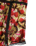 Body en dentelle Roberto Cavalli à imprimé cerise multicolore, lingerie élégante et sophistiquée.