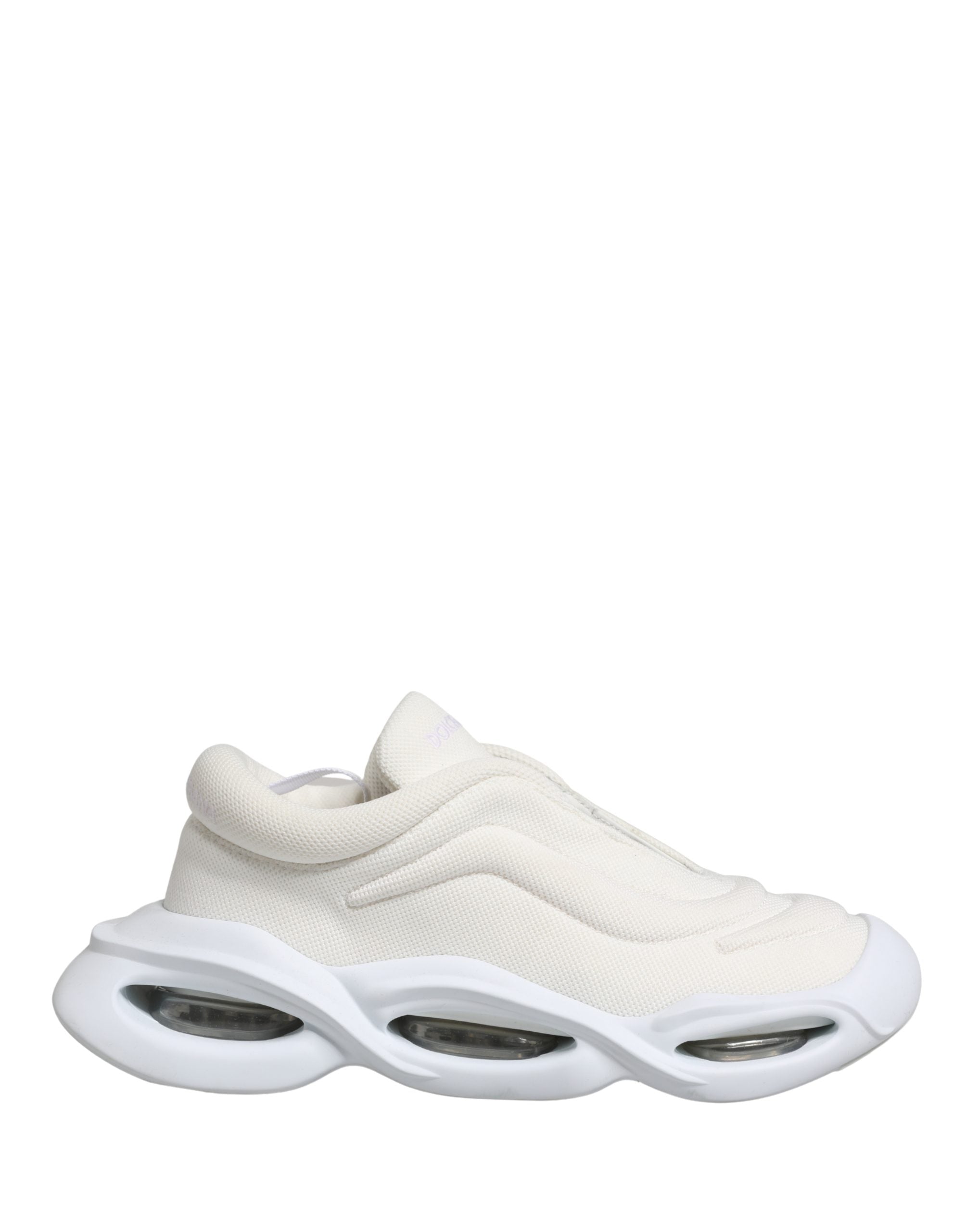 Chaussures sneakers basses Dolce & Gabbana blanches Slip On Wave, style décontracté et moderne pour femme ou homme.