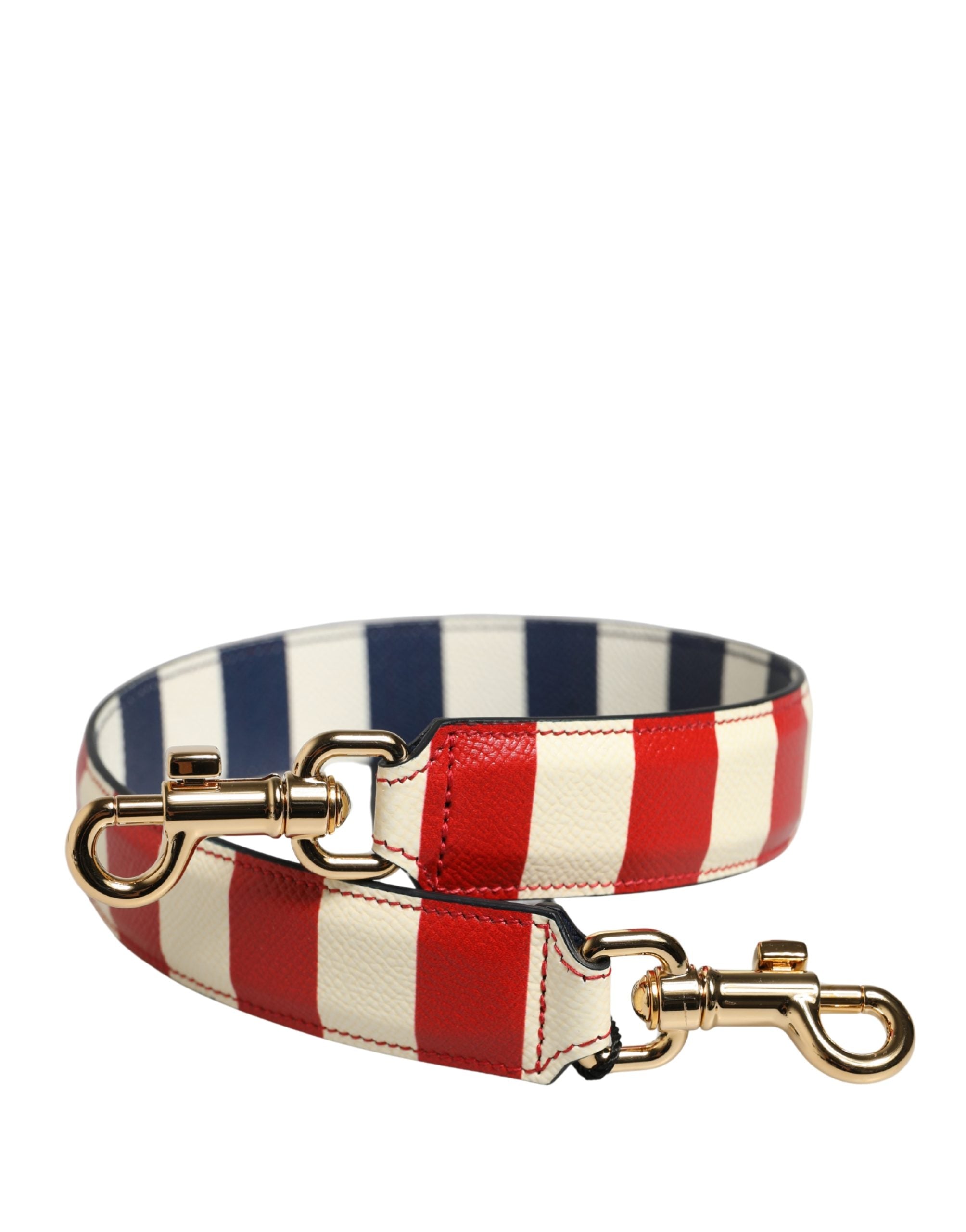 Sangle d'accessoire en cuir multicolore à rayures pour sac Dolce & Gabbana, à porter en bandoulière.