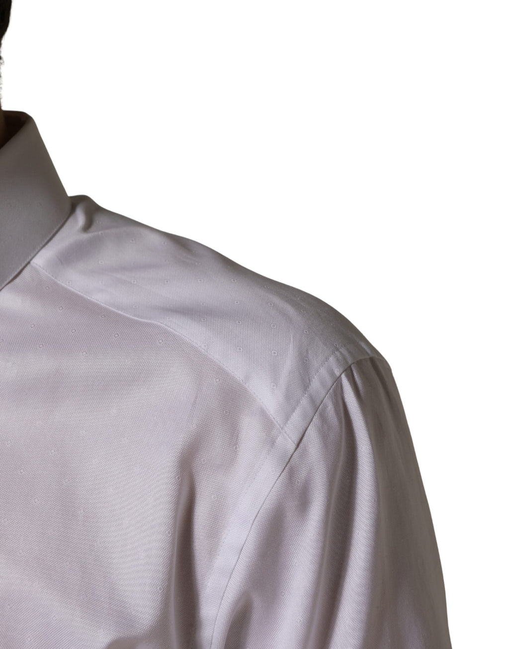 Chemise blanche en coton à manches courtes de Dolce & Gabbana, boutonnée, élégante et confortable.