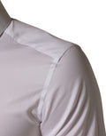 Chemise blanche en coton à manches courtes de Dolce & Gabbana avec boutons, vue de face.