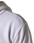 Sweat à capuche blanc Dolce & Gabbana Sacred Heart, pull-over en coton avec logo et design religieux visible sur le devant.