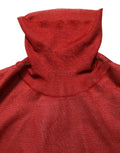 Pull à col roulé rouge Dolce & Gabbana à manches longues, en laine douce, pour femme.