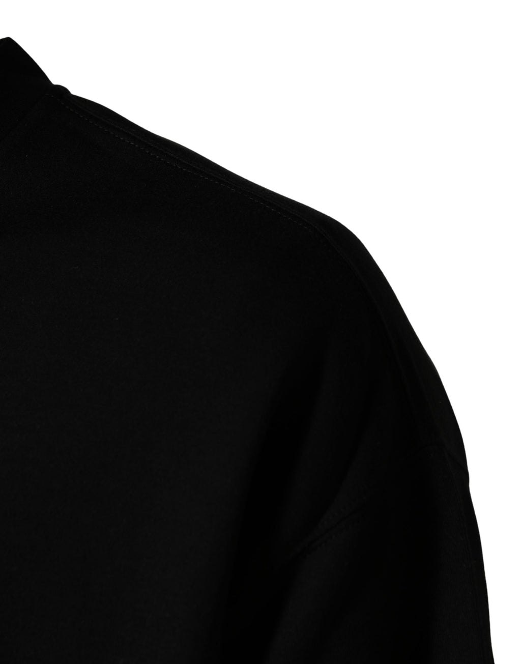 Pull à col rond en coton noir de Dolce & Gabbana pour hommes, sweat-shirt confortable et élégant.