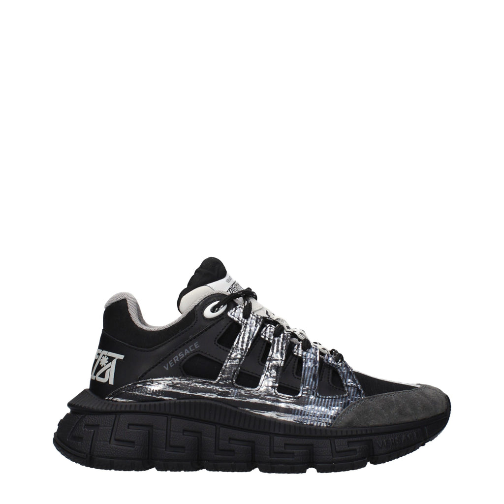 Versace Black Fabric Athletic Sneakers