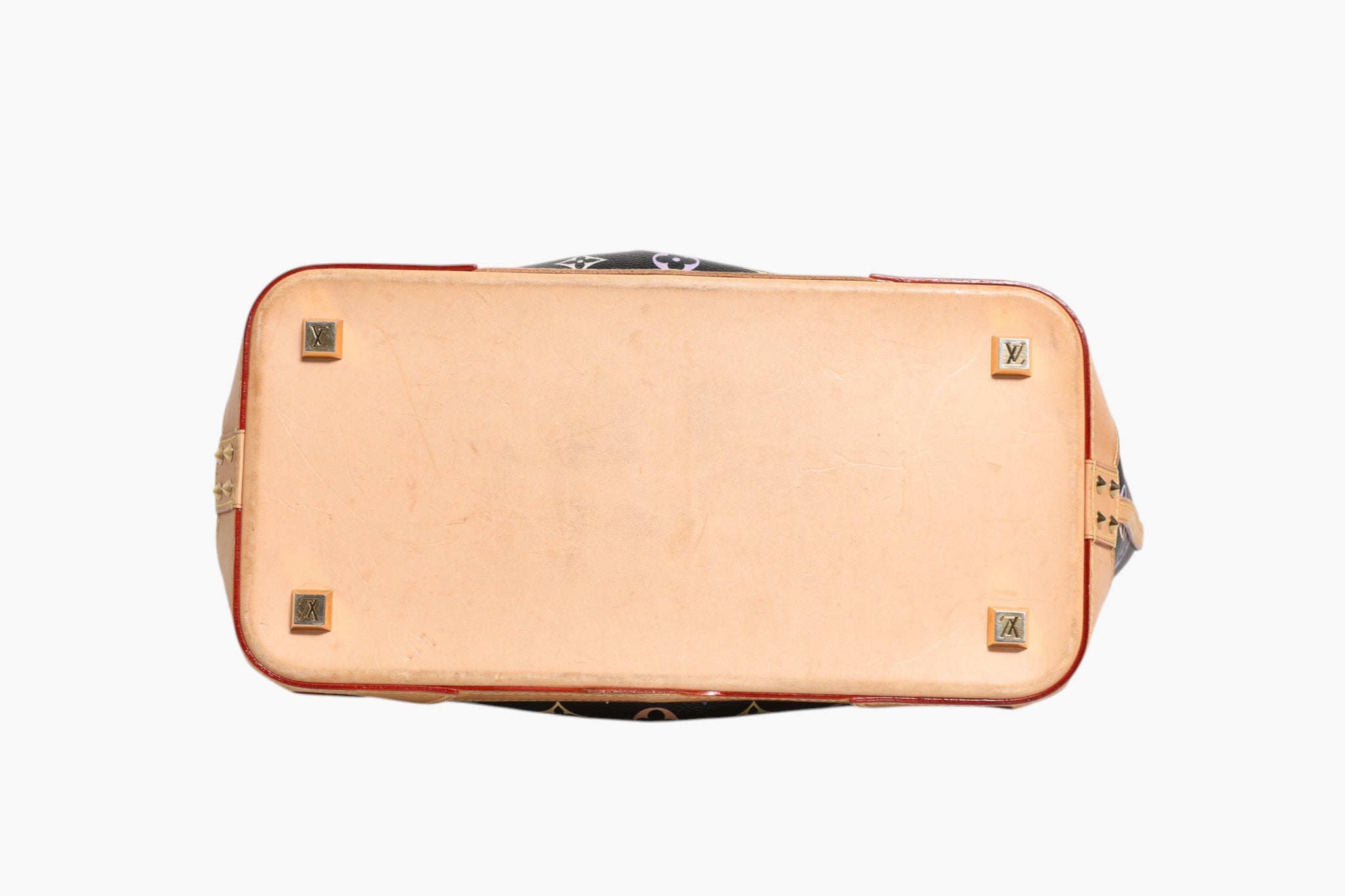 Sac Louis Vuitton Monogram Multicolor Sharleen GM en toile avec logo coloré et poignées en cuir, vue de face.