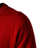 Pull-over Dolce & Gabbana rouge avec motif œil imprimé, col rond et style décontracté, en coton doux.