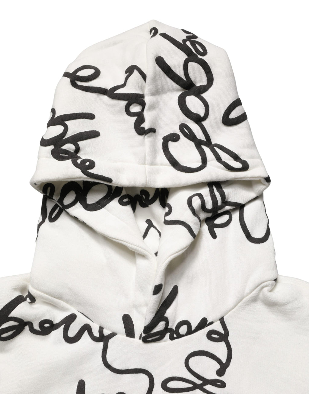 Sweatshirt en coton blanc Dolce & Gabbana avec logo script imprimé, pull décontracté et élégant pour homme ou femme.